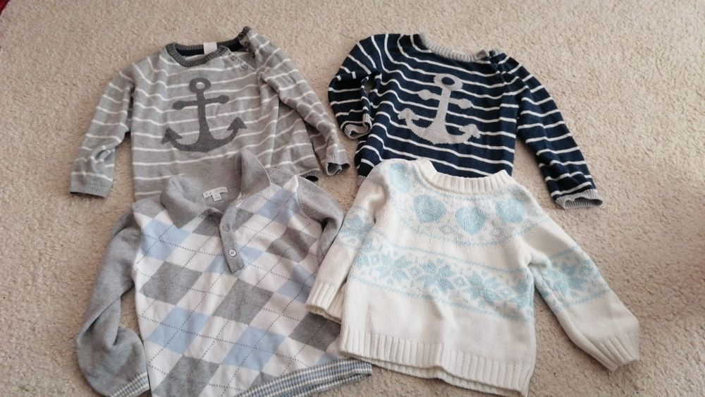 Lot pulovere baieti, 12-18 luni,H&M