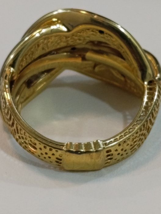 Итальянская золотая кольцо, Graziella Проба 585, вес 4,04гр,размер 19