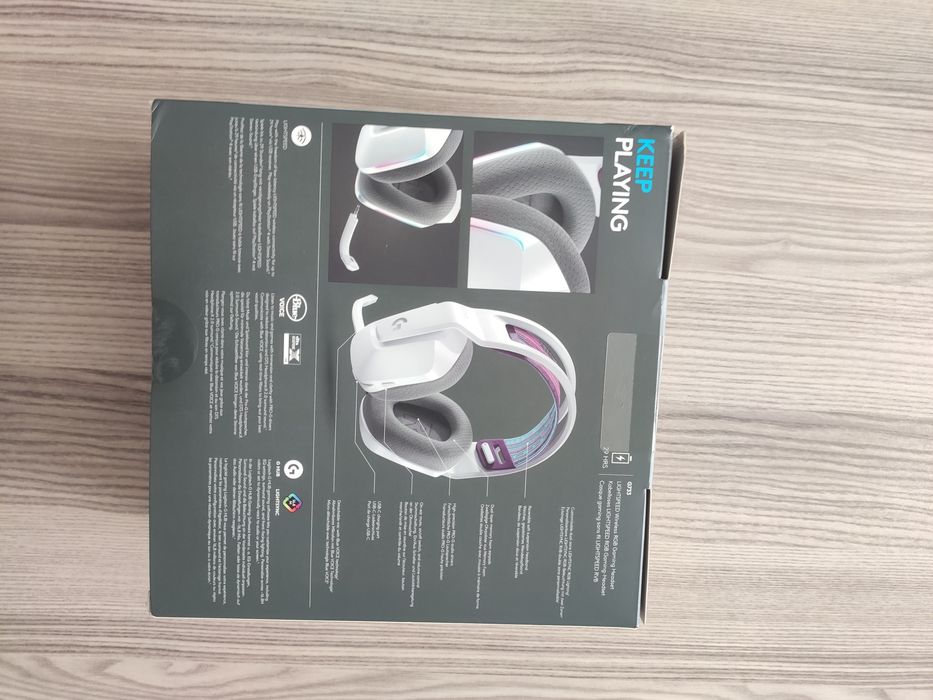 Logitech G733 White – безжични геймърски слушалки (Lightspeed)