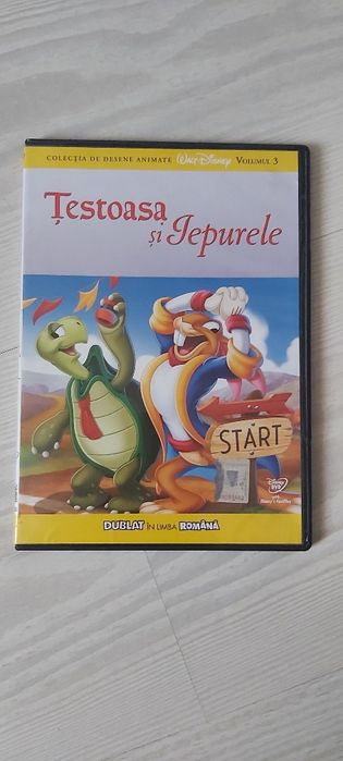 CD-uri cu Mickey și vrejul de fasole,Testoasa și Iepurele,și T-Rex