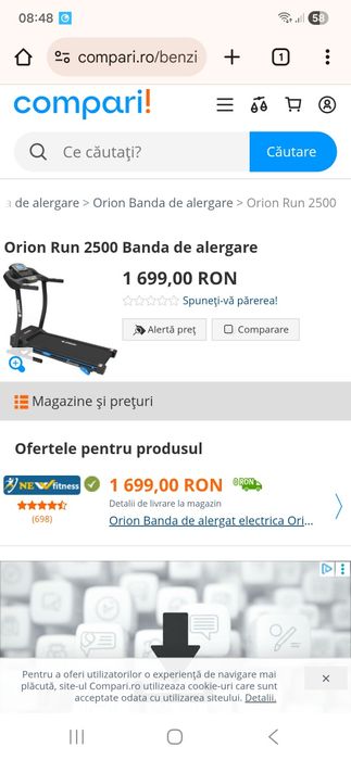 Vand banda electrica orion run2500