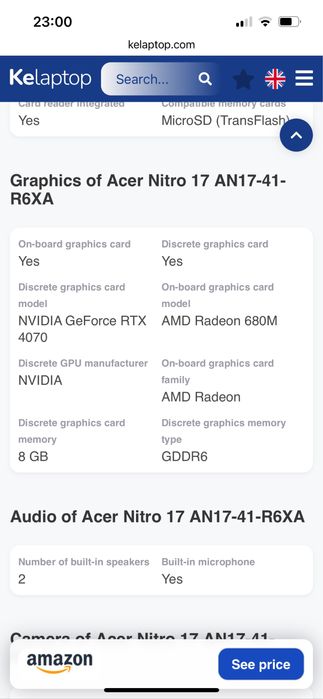 Acer Nitro 17 ultra gaming laptop