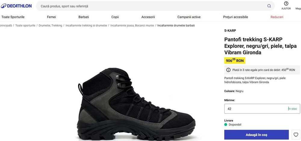 Bocanci ghete drumetie iarna 43 S Karp impermebil Vibram scarpa