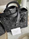 Geanta Dior Lady 20 cm negru mat