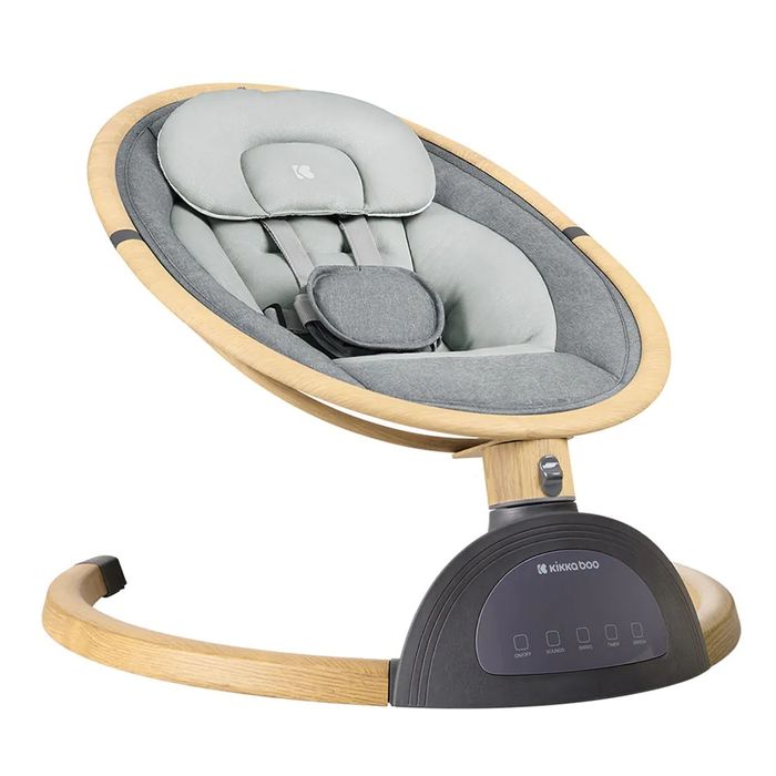KIKKA BOO Електрическа бебешка люлка-шезлонг ASHLEE LIGHT GREY