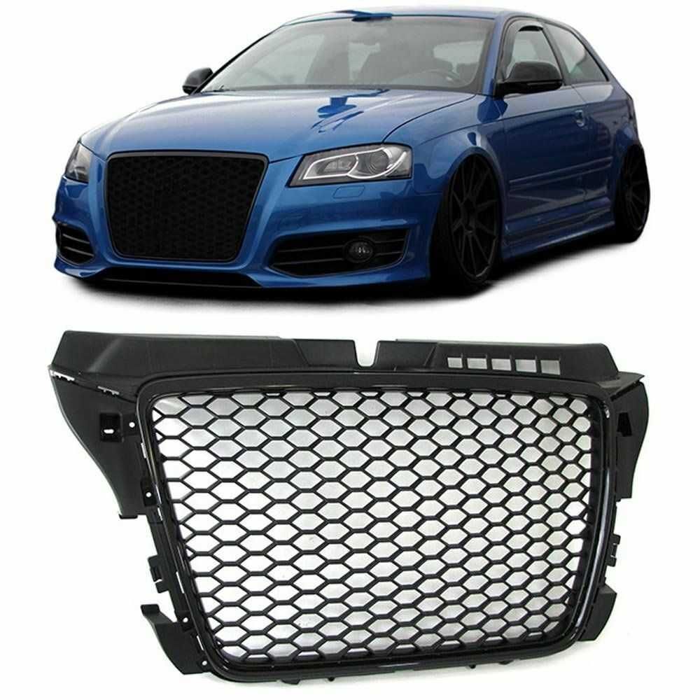 Grila Centrala Audi A3 8P Facelift RS Style Negru Lucios 2008 - 20012