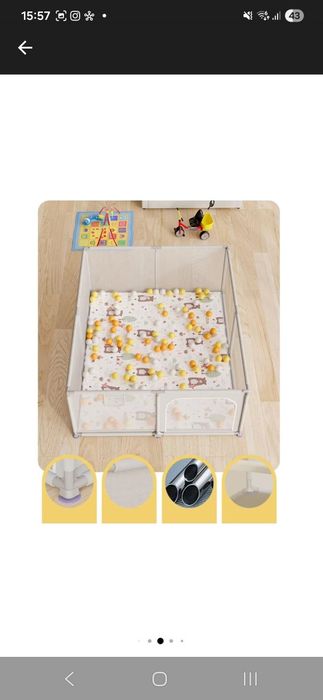 Țarc de joaca Nuchiduta 120×120×65 cm