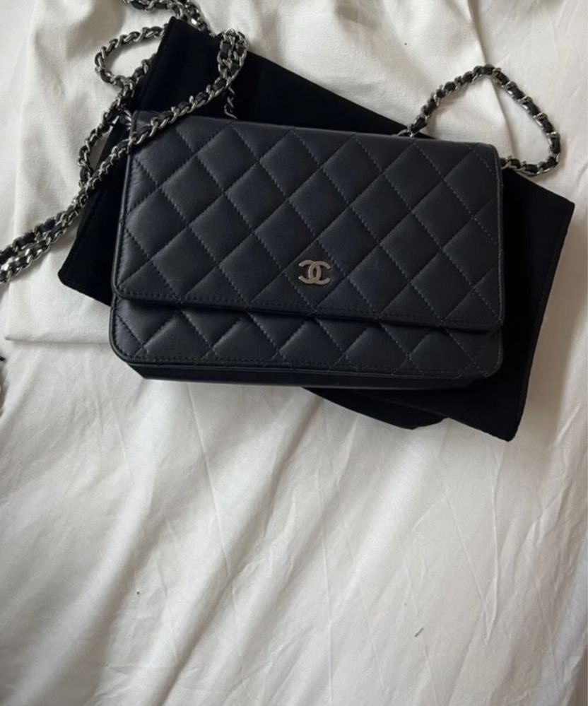 Chanel wallet on chain чанта