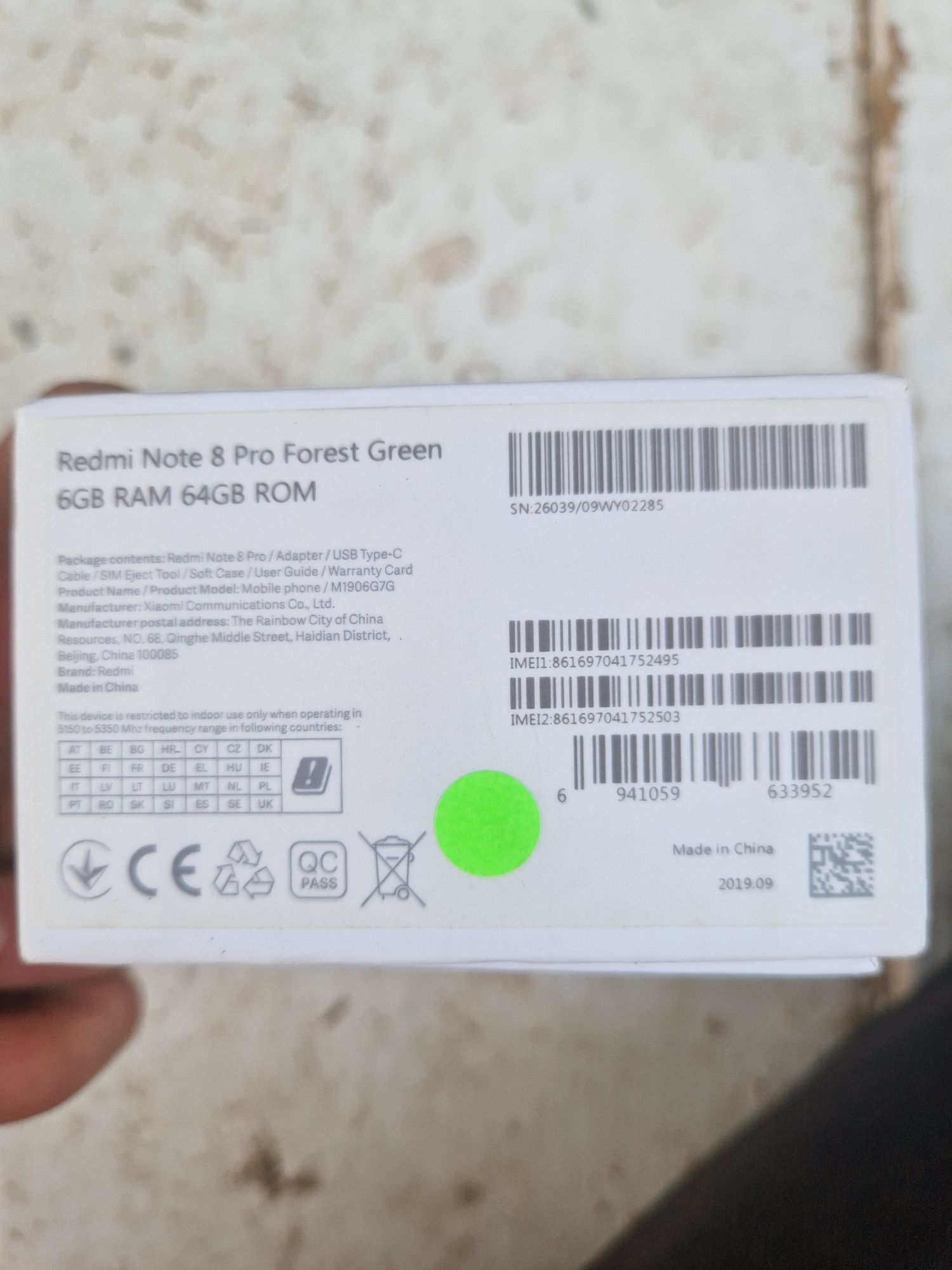 Vand redmj note 8 pro