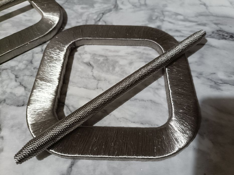 Set suport de perdele/draperii auriu și argintiu