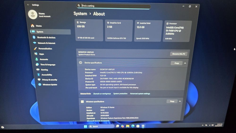 Unitate calculator/ pc office gaming i5 7400 12gb ram ddr4, gtx 750 2g
