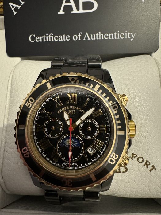 Ceas automatic ANDRÉ BELFORT Sirene Gold Black