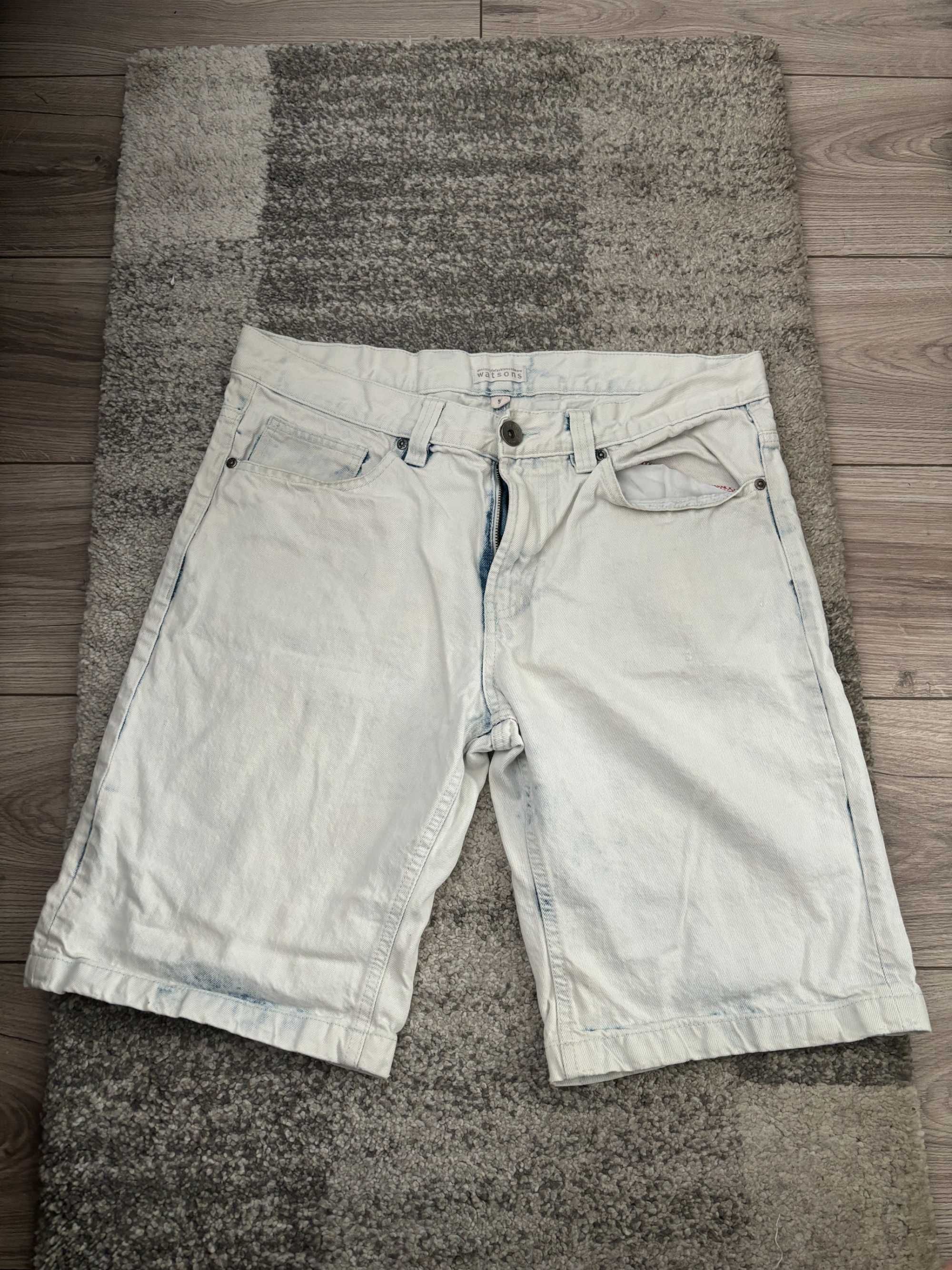 Blugi Scurti Barbati Zara Men Albastru/Gri -EUR38- Marimea S