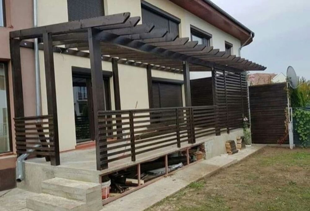 Executam foișoare  de gradina și terase  din lemn masiv lemnul este us