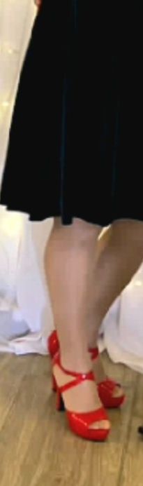 Sandale rosii elegante, cu platforma