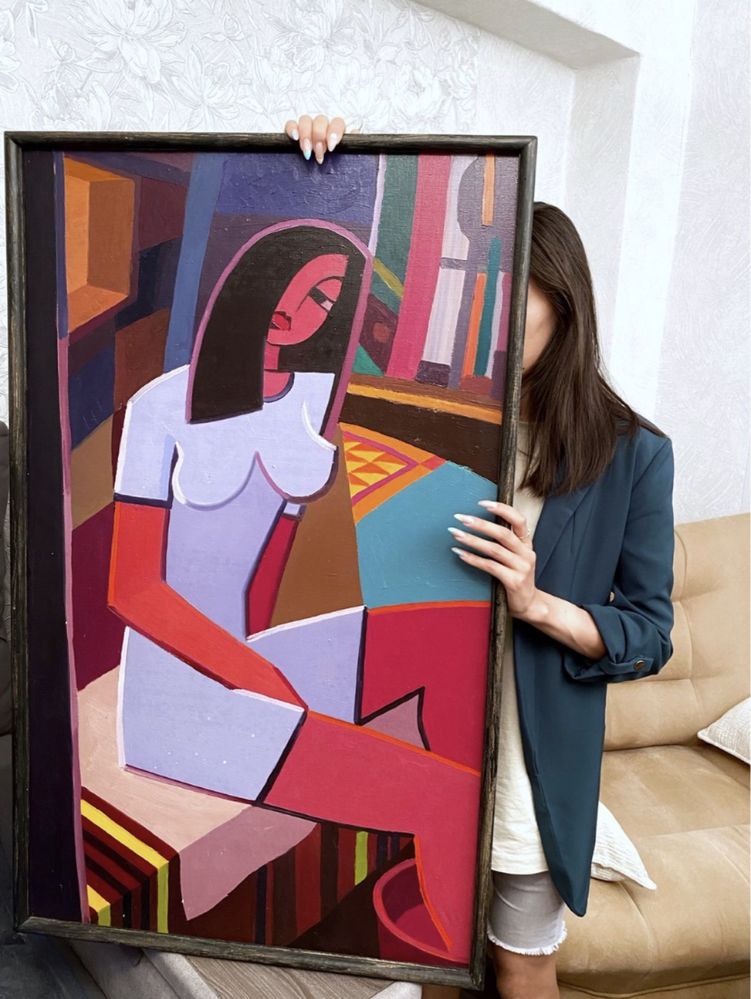 Кабдул‑Галым Каржасов «Наз», 2000 г., 60 × 100 см