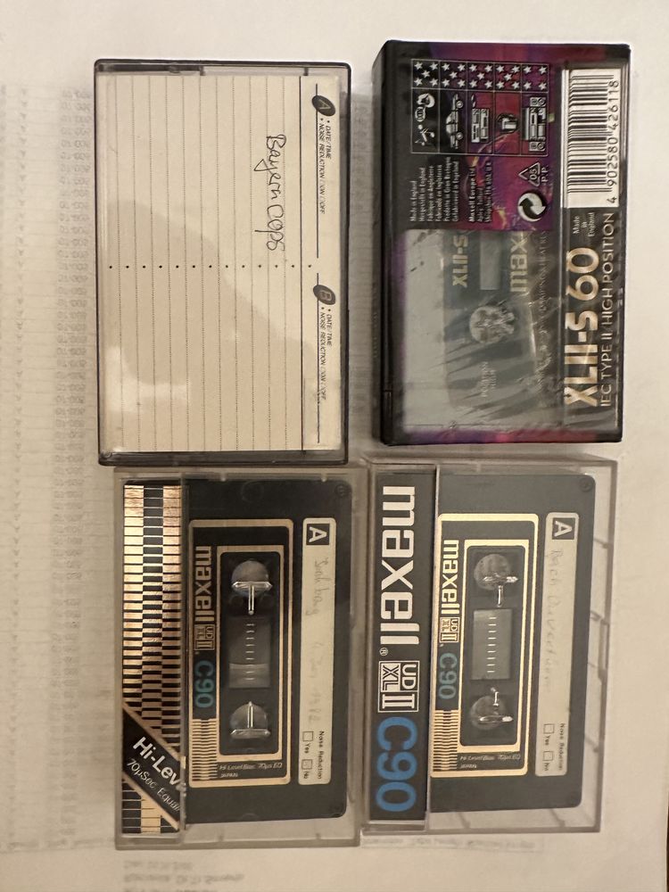 Casete audio Maxell XL II, TDK - vintage