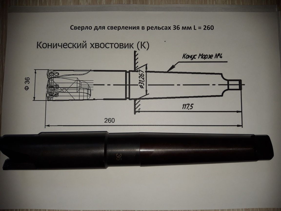 Сверла для железнодорожных рельсов