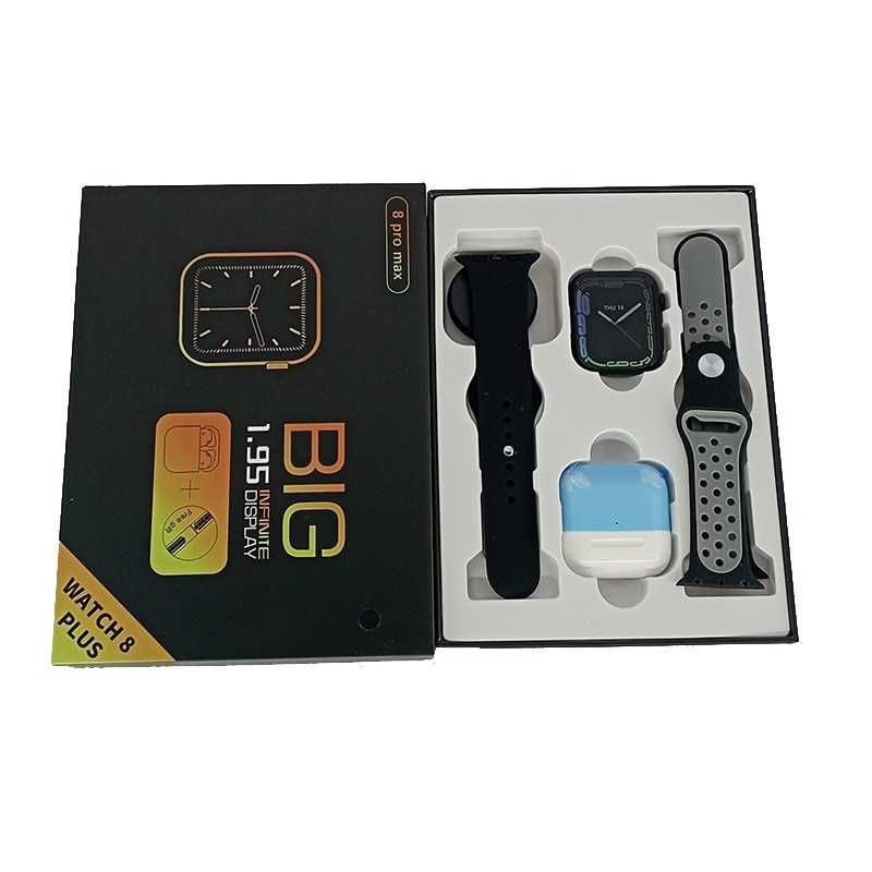 Подарочный набор/часы Smart Watch 8 Pro Max блютуз наушники 2 ремешка