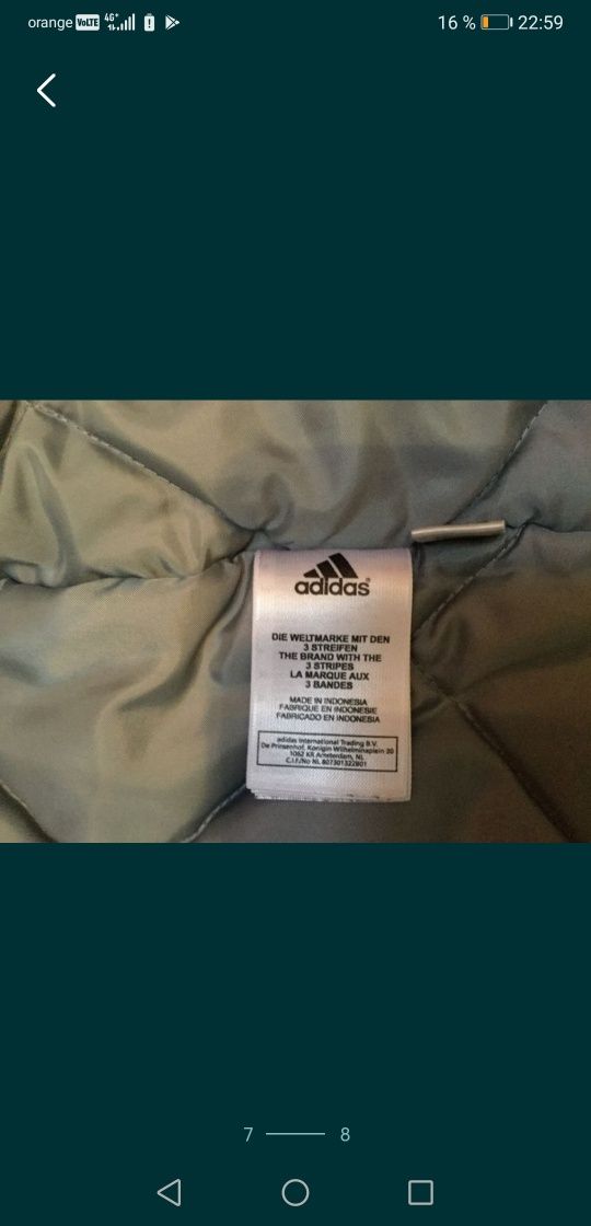 Geaca Adidas, 158-164 cm măsura S, unisex