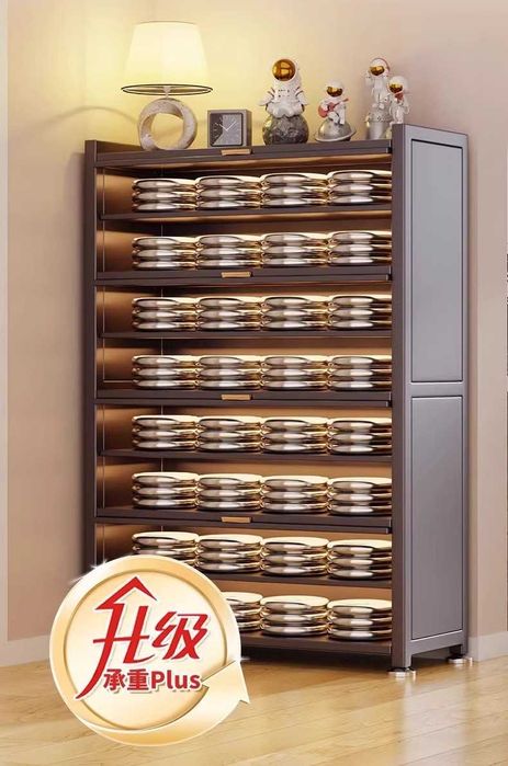 Обувница из металла/ с выдвижными полками для дома/ шкаф для обуви