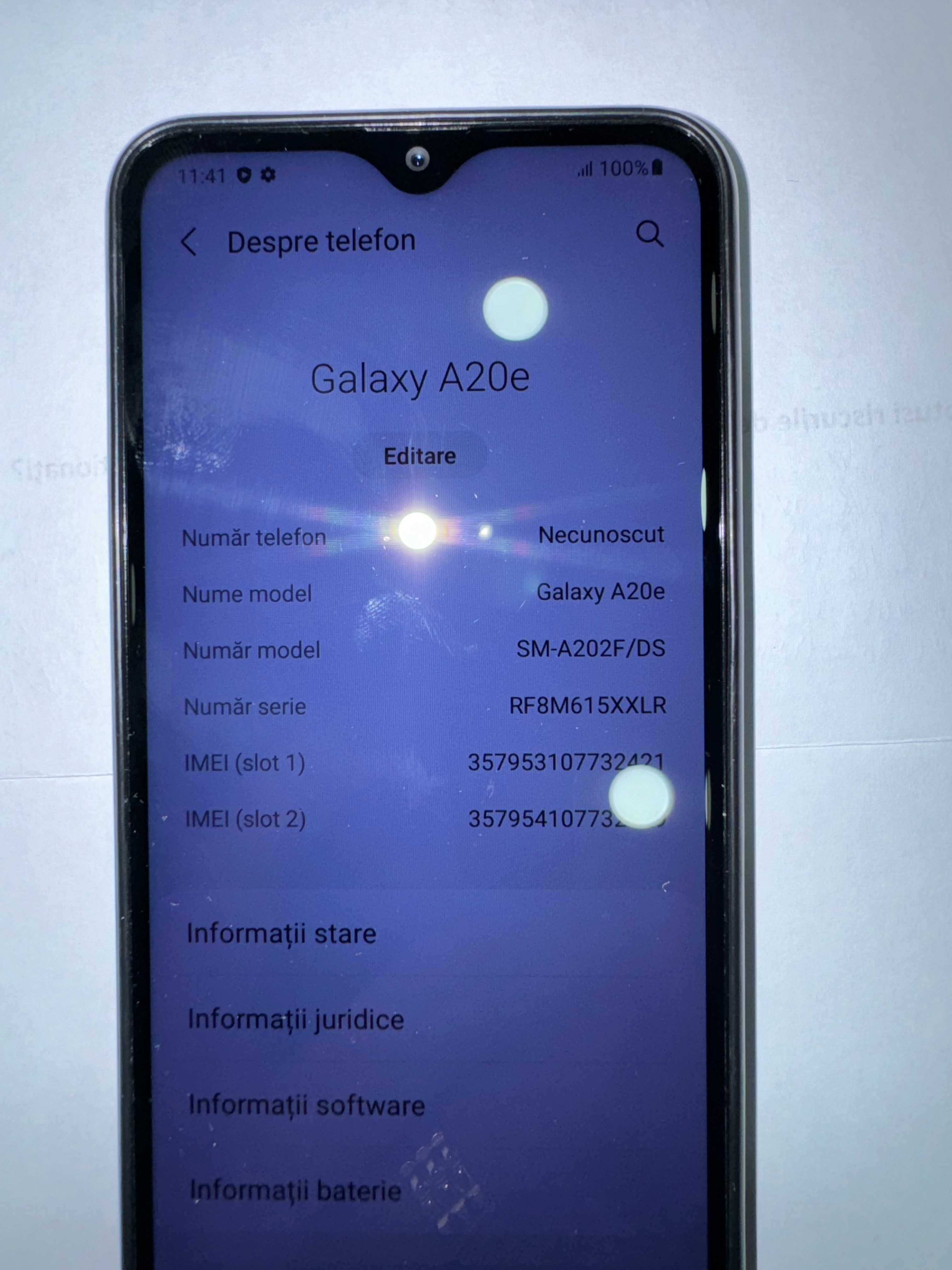 Samsung Galaxy A20e 32GB Blue