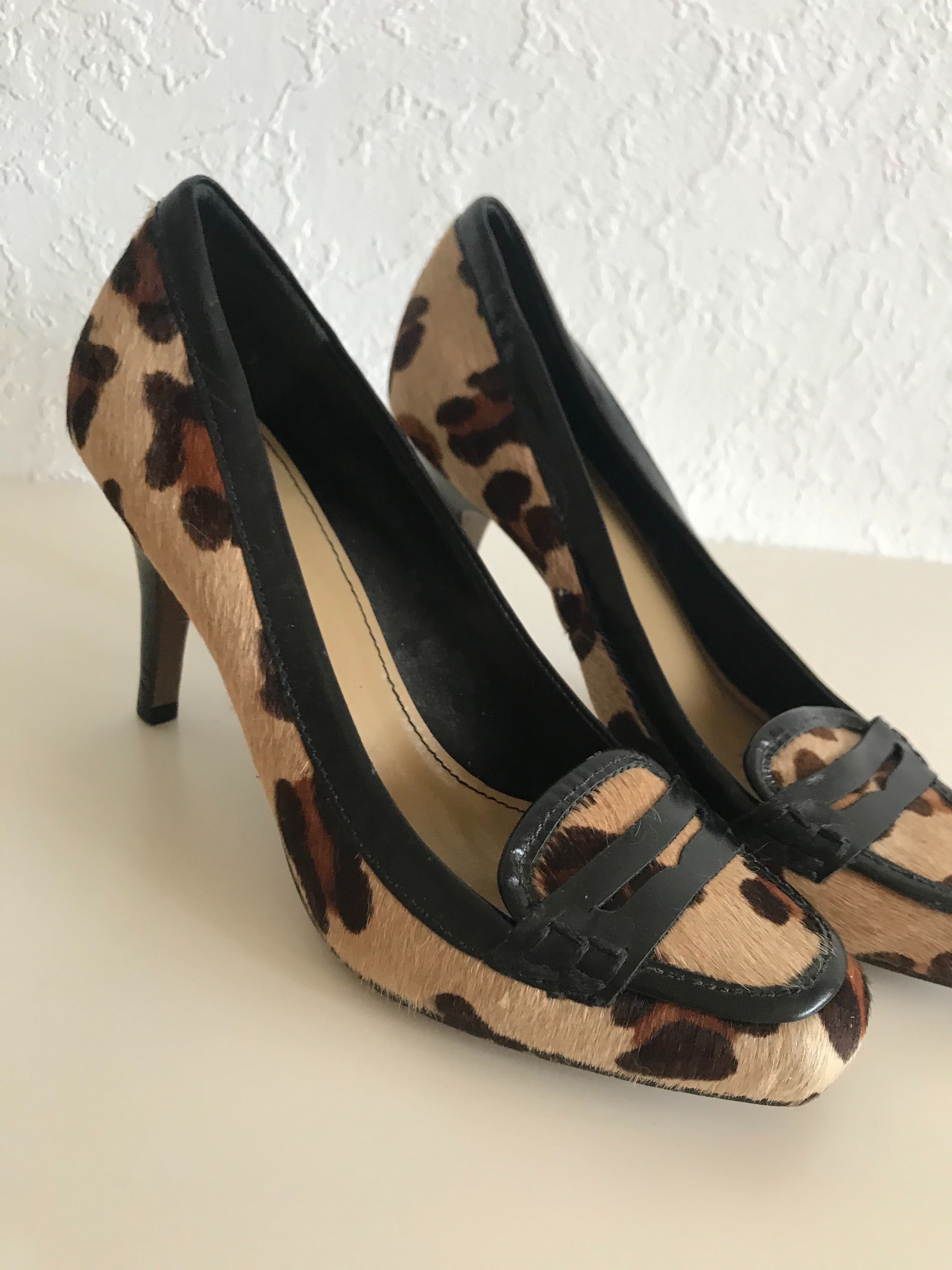 Pantofi superbi 39, piele cu par de Poney, ZARA