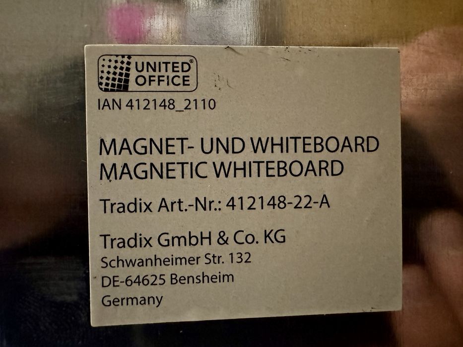 Whiteboard magnetic 54 x 86 cm