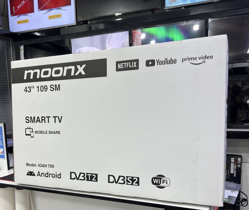 телевизор moonx 43” 50” 55” прошивка канал и доставка бонус