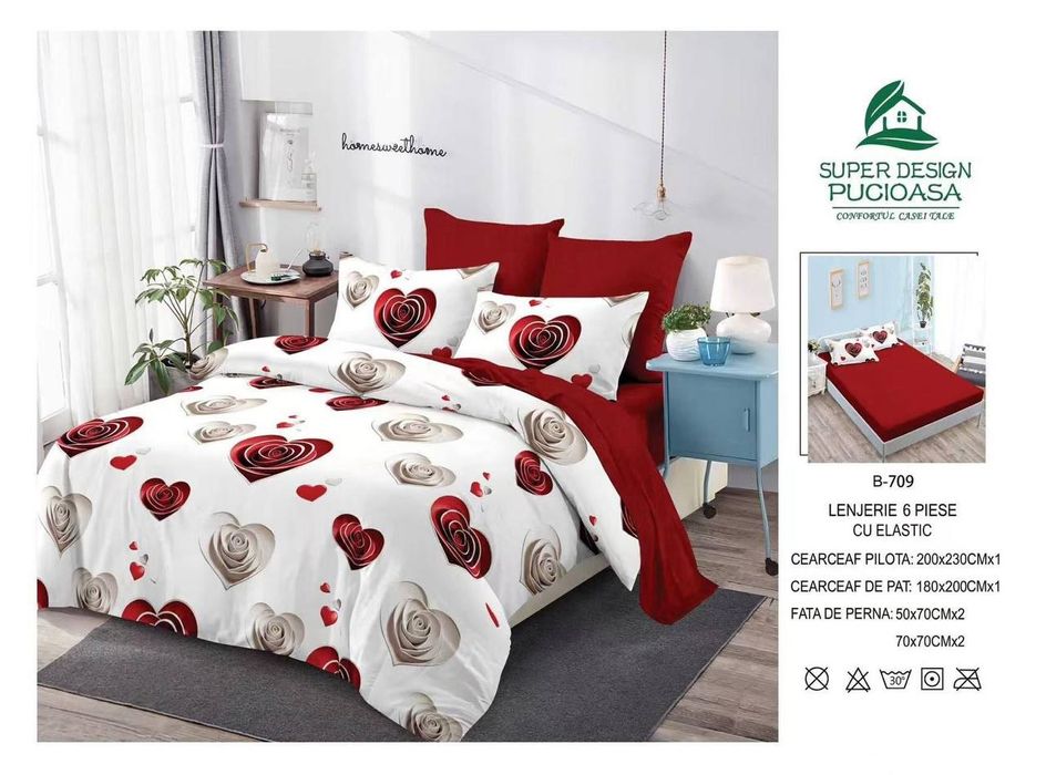 Lenjerii finet 6 piese complete cearceaf pe elastic !! 
Potrivit pt pa
