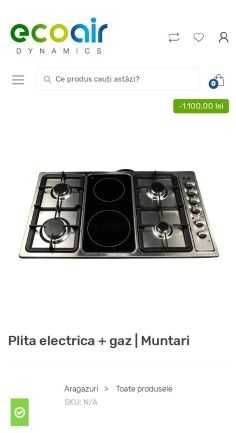 Plita Gaz Muntari Mude 901 Gas + Curent