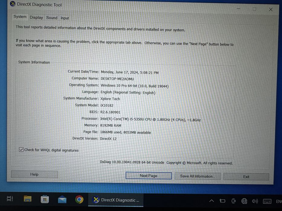 Tableta Zebra Xplore XLATE B10 - Windows 10 Pro
