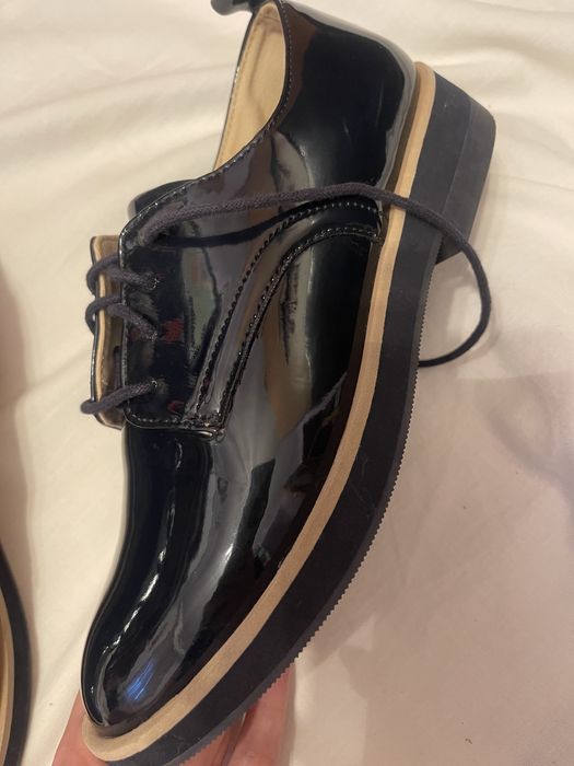 Zara Kids Pantofi derby eleganți Black Blue Mărimea 37