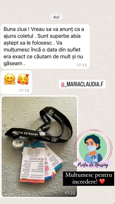 Carduri de Nursing - unice în Romania -Cadou Pulsoximetru