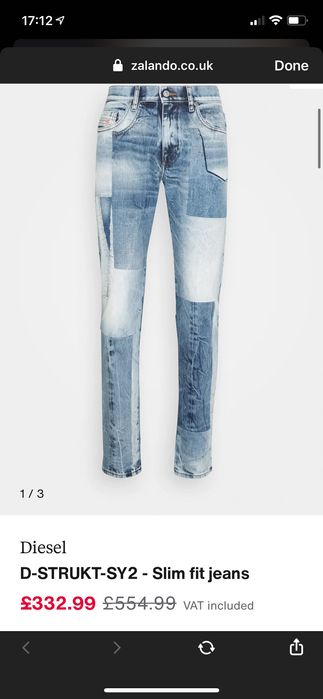 Мъжки дънки DIESEL - D-STRUKT-SY2