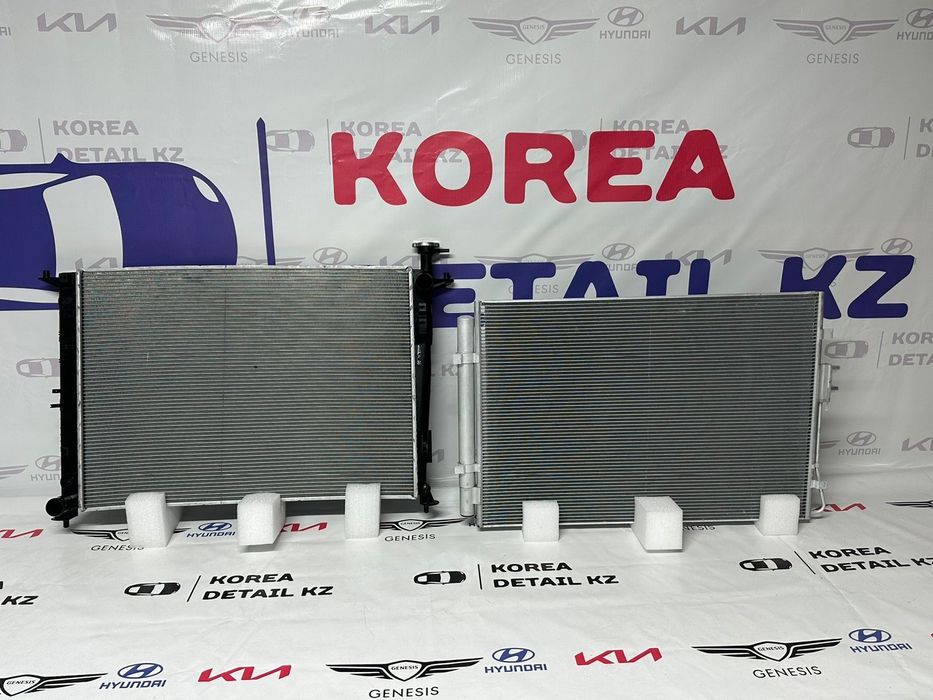 Радиатор основной и радиатор кондиционера на Hyundai Palisade