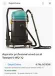 Aspirator Profesional Umed/Uscat TENNANT WD 72 3600W Impecabil