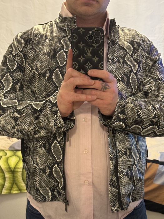 Biker Jacket - Python Print Luxury Edition