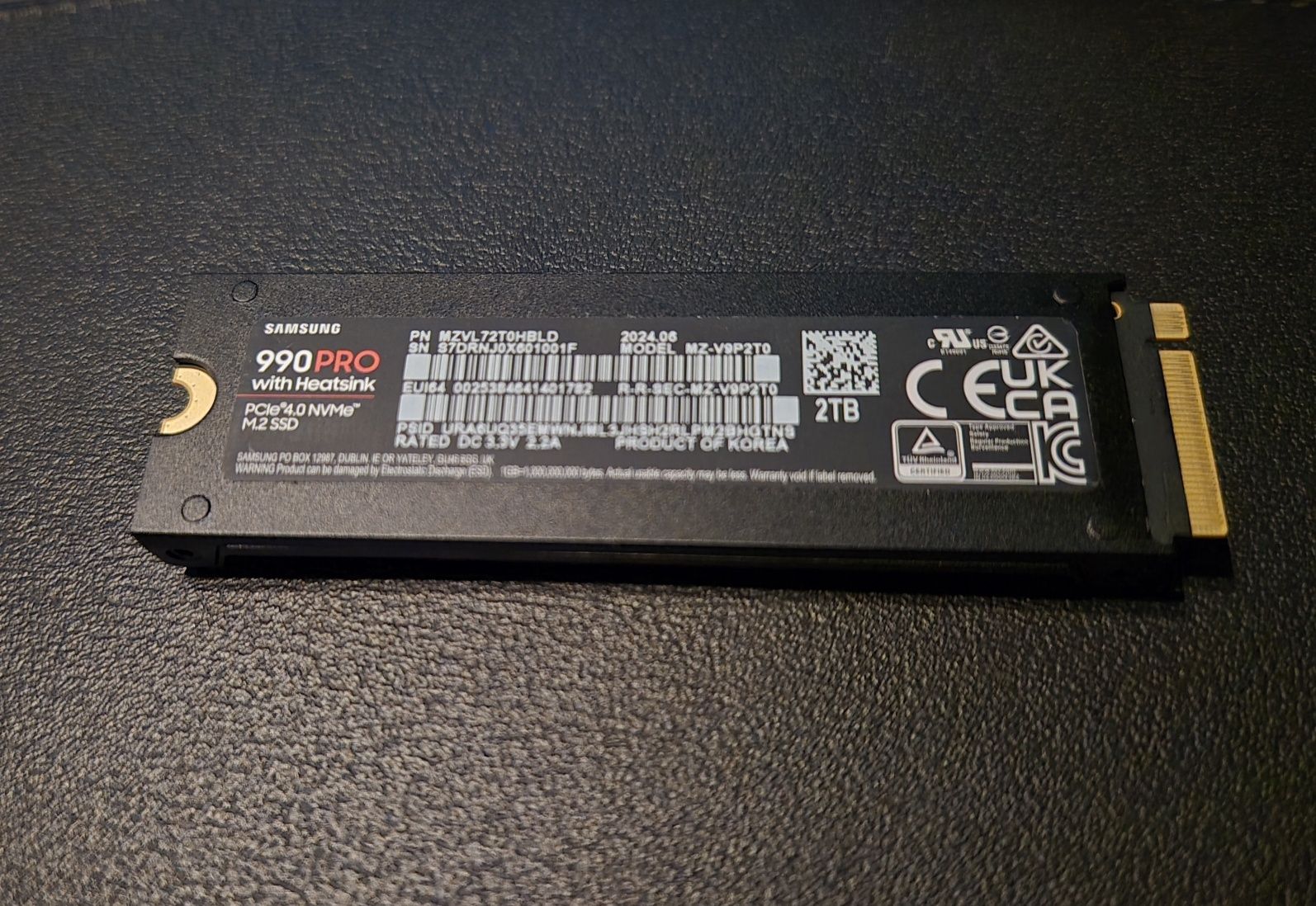SSD 2TB Samsung 990 PRO PCIe 4.0 with Heatsink