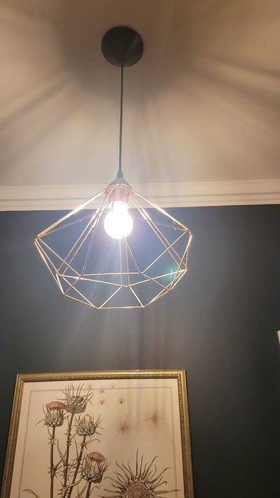 Lustra EGLO Tarbes pendul 1 bec - cupru vintage industrial