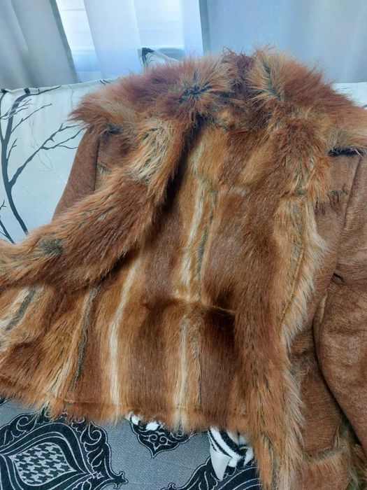 Луксозно палто от естествена лисица