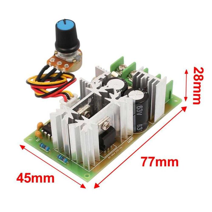 Variator regulator de turatie motor cc PWM 20A 10-60V -control regulat