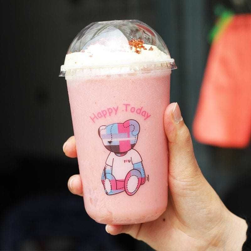 Стаканы 0,5 U Образные для Bubble tea Бабл ти, Стаканы с логотипом