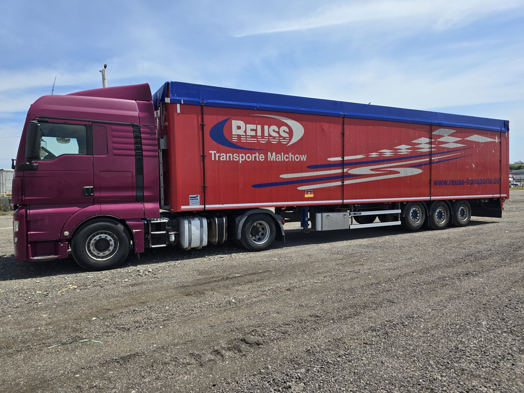 Cuplu MAN TGX 2014 + WF KNAPEN 2015