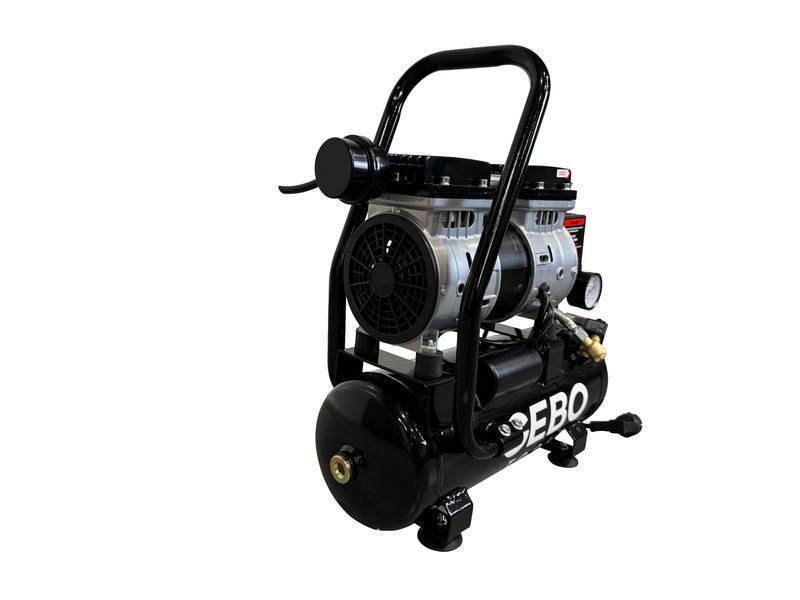 Безшумен компресор с намален шум без масло 9 л gebo tools