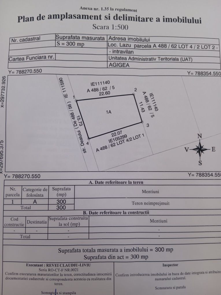 Proprietar - teren intravilan Lazu, 300 mp, PUZ, aproape de Constanța