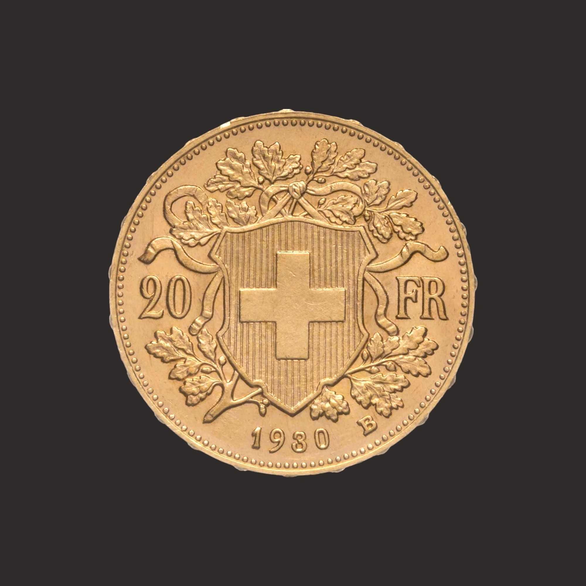 Moneda aur 20 Franci elvetieni(Vreneli), aprox. 6,45 gr.(10059) TVA 0%