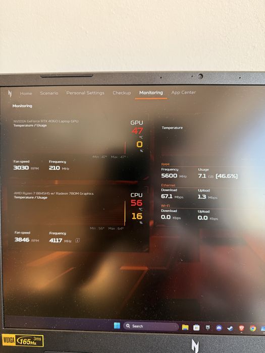 Laptop Gaming Acer Nitro V 16 Ryzen 7 8845hs RTX 4060