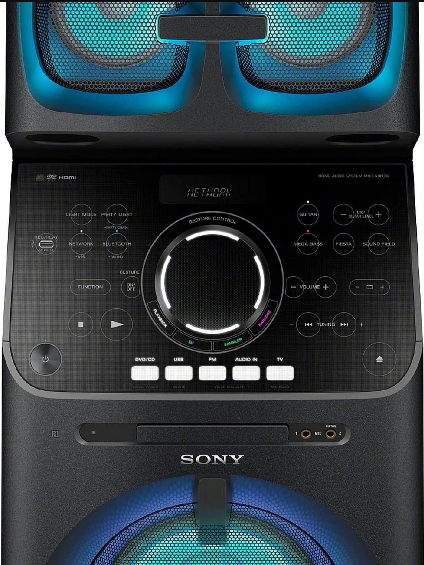 Аудиосистема Музыкальный центр SONY MHC-V90DW  2000Вт  170см