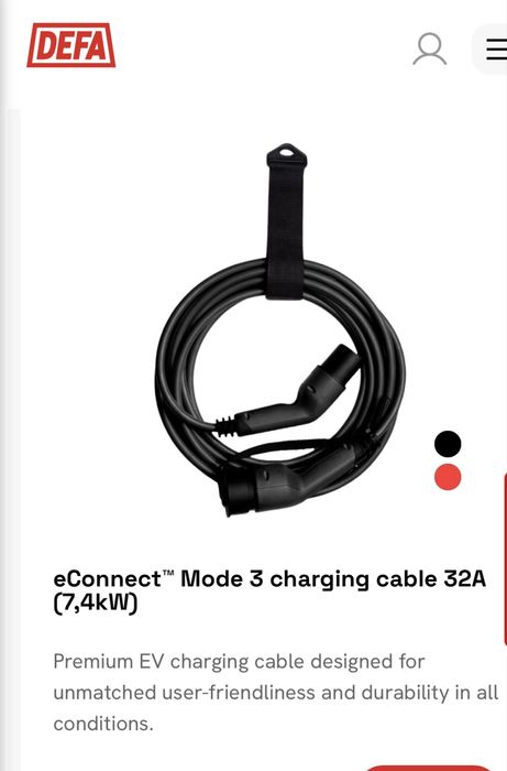 Cablu incarcare auto DEFA Premium 480v/32A